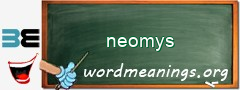 WordMeaning blackboard for neomys